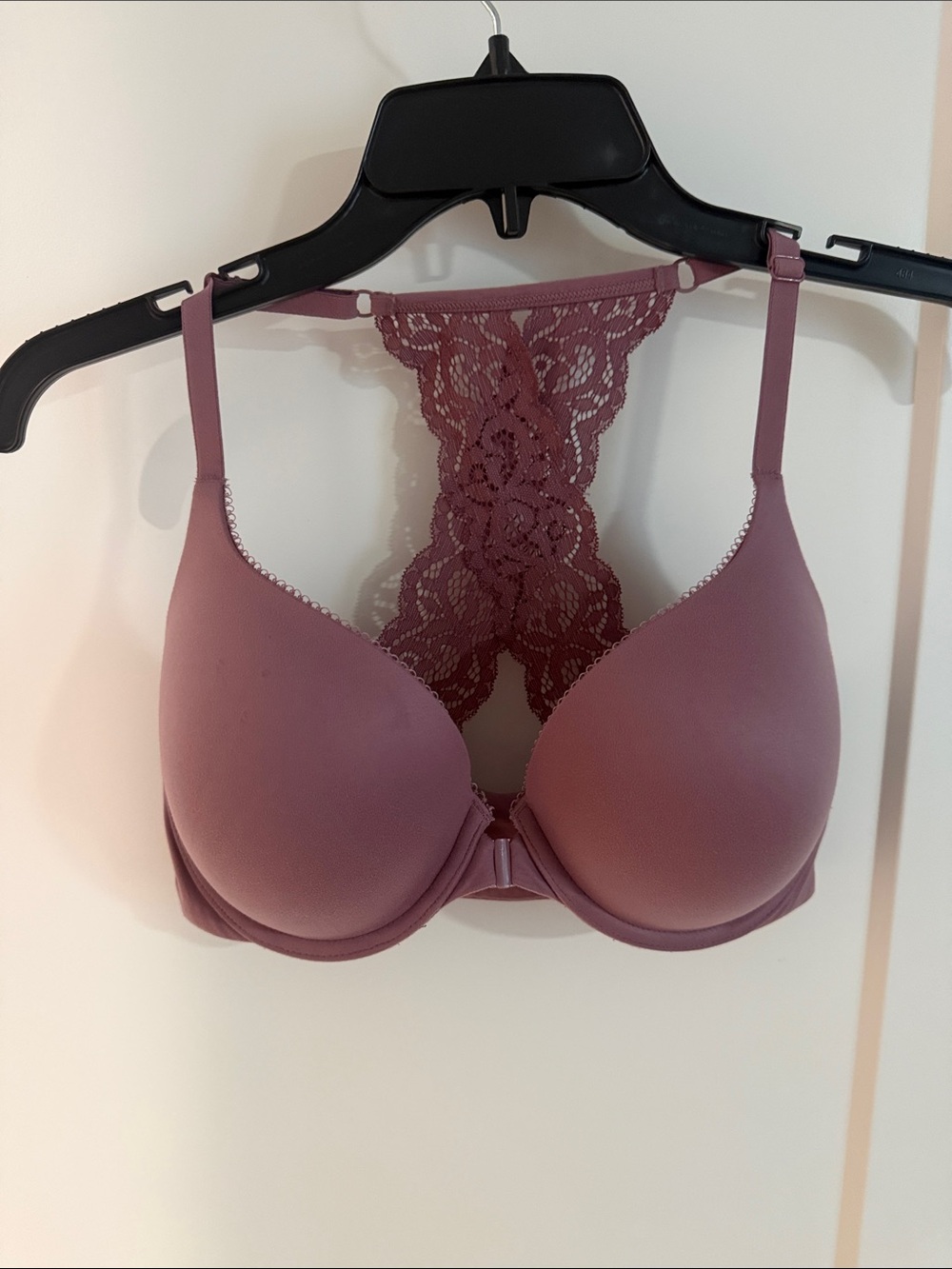 Victoria's Secret Dusty Mauve Lace-Back T-Shirt Bra